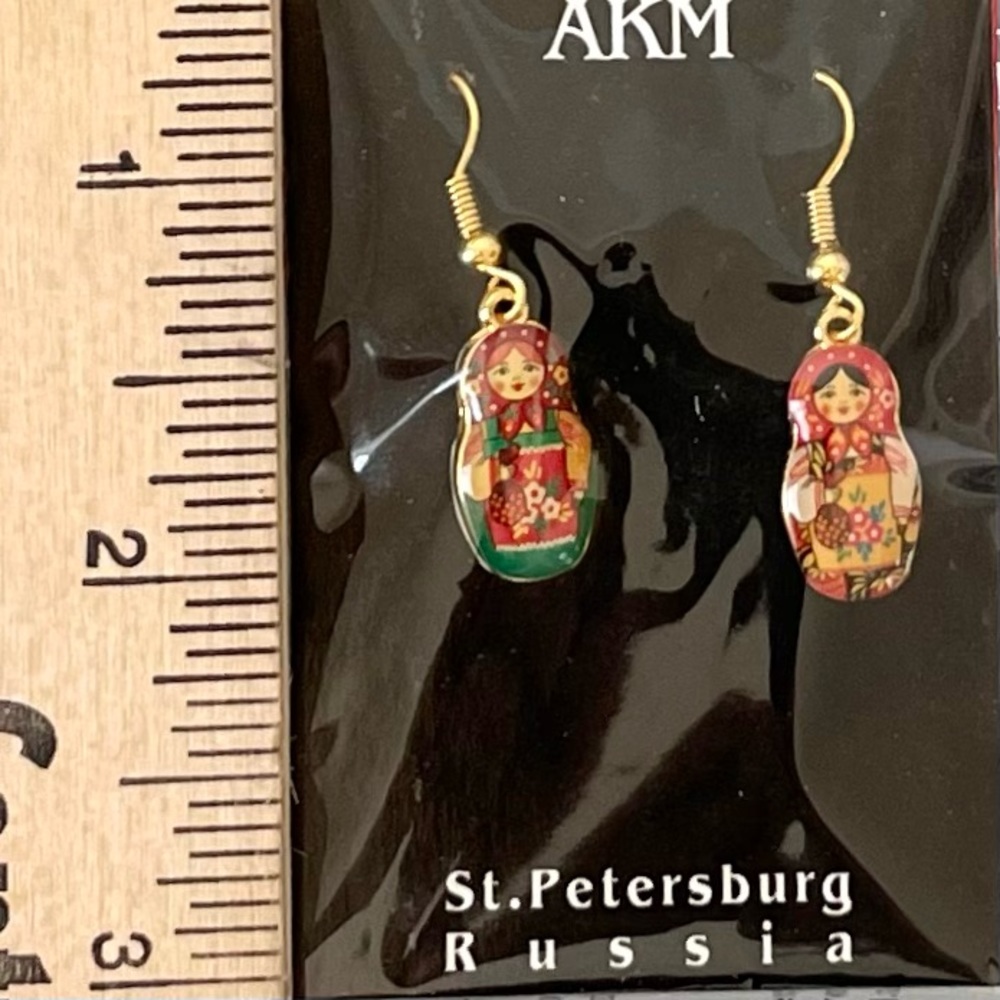 Russian Matryoshka (Nesting) Doll Earrings